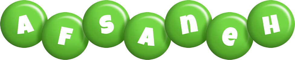 Afsaneh candy-green logo