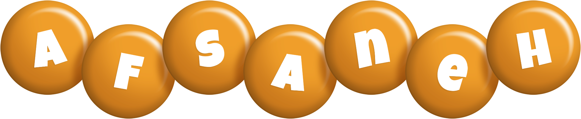 Afsaneh candy-orange logo