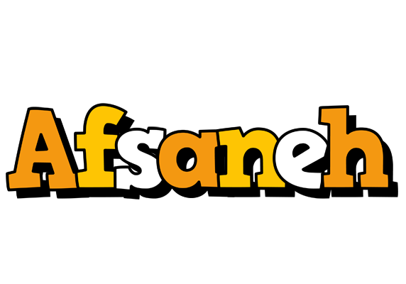 Afsaneh cartoon logo
