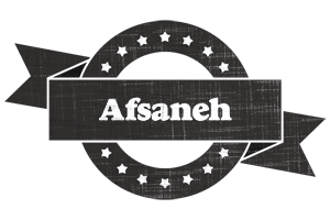 Afsaneh grunge logo