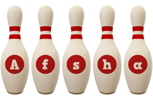 Afsha bowling-pin logo