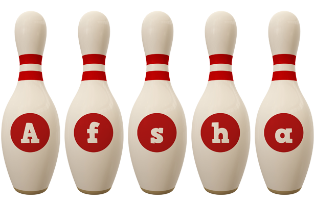 Afsha bowling-pin logo
