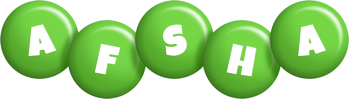 Afsha candy-green logo