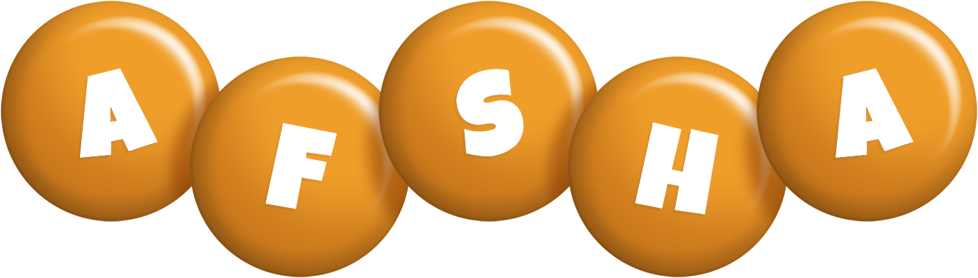 Afsha candy-orange logo