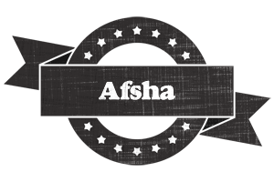 Afsha grunge logo