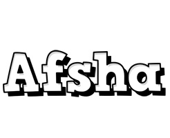 Afsha snowing logo