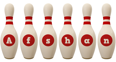 Afshan bowling-pin logo