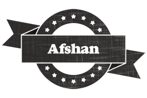 Afshan grunge logo