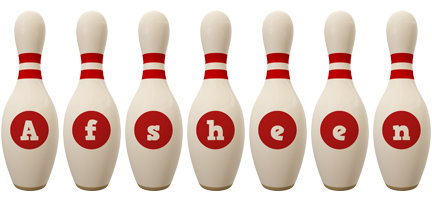 Afsheen bowling-pin logo