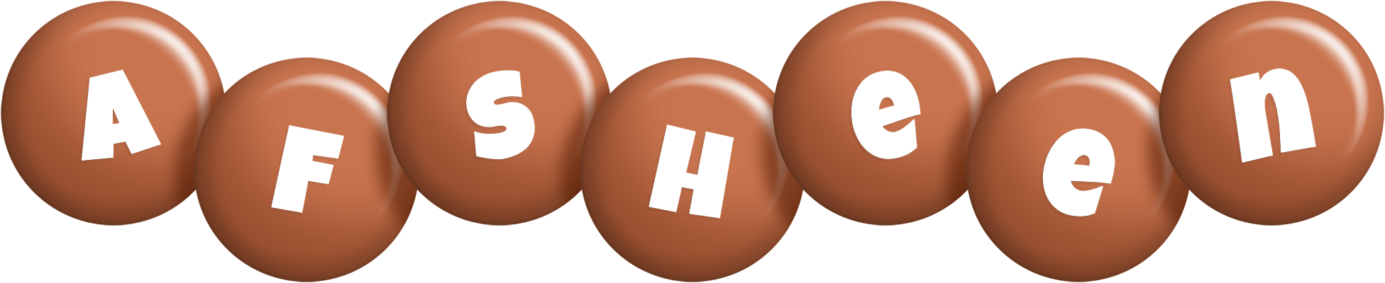 Afsheen candy-brown logo