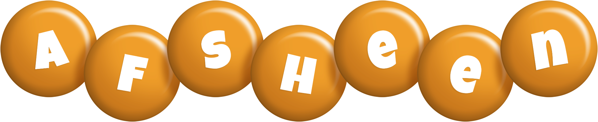 Afsheen candy-orange logo