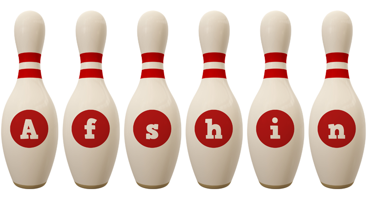 Afshin bowling-pin logo