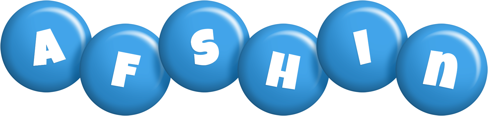Afshin candy-blue logo