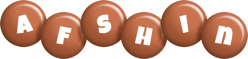 Afshin candy-brown logo