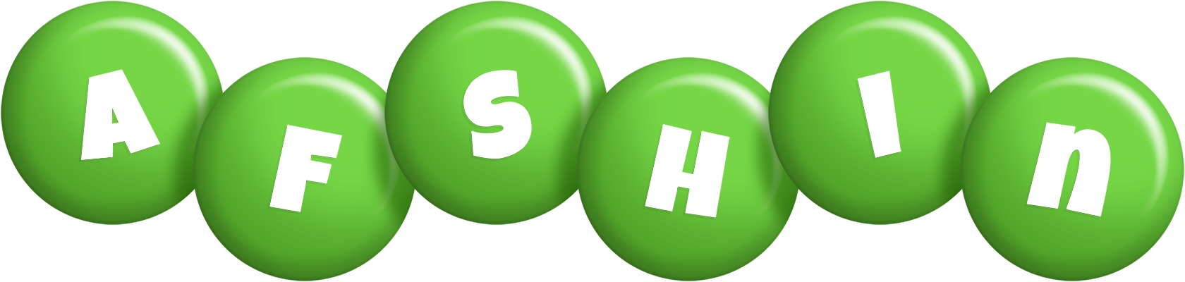 Afshin candy-green logo