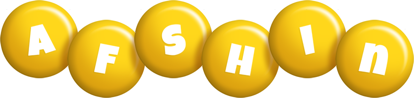 Afshin candy-yellow logo