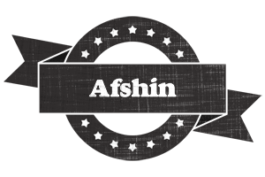 Afshin grunge logo