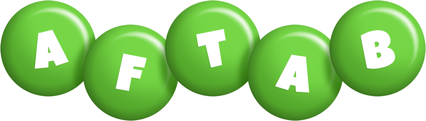 Aftab candy-green logo
