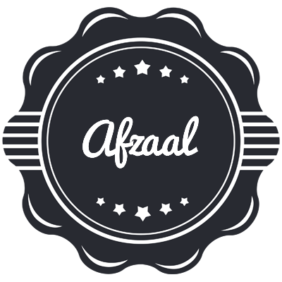 Afzaal badge logo