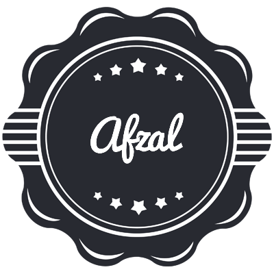 Afzal badge logo