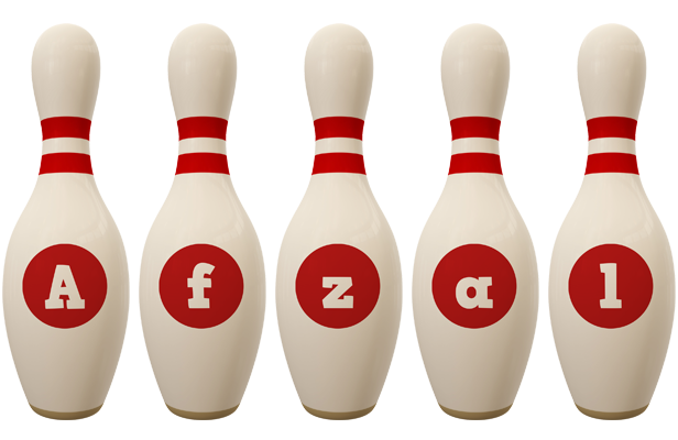 Afzal bowling-pin logo