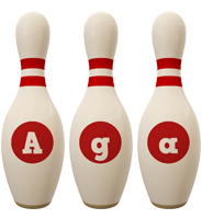 Aga bowling-pin logo