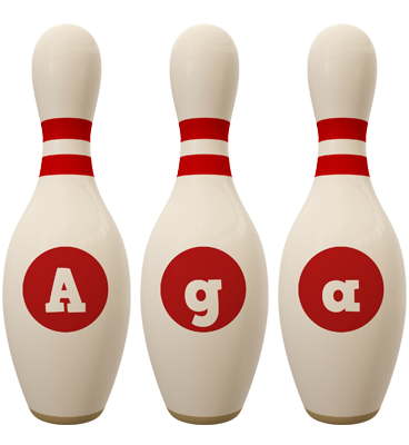 Aga bowling-pin logo