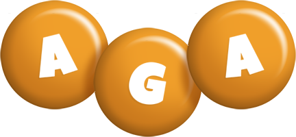 Aga candy-orange logo