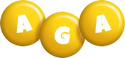 Aga candy-yellow logo