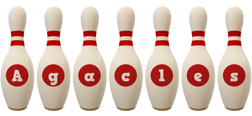 Agacles bowling-pin logo