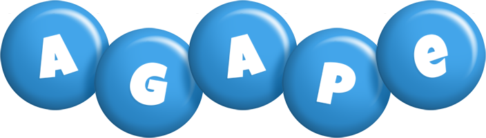 Agape candy-blue logo