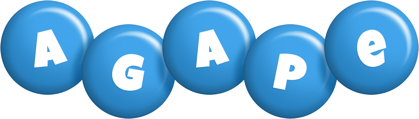 Agape candy-blue logo