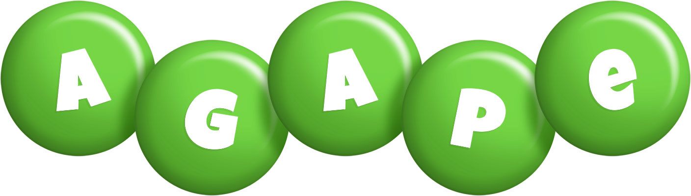 Agape candy-green logo