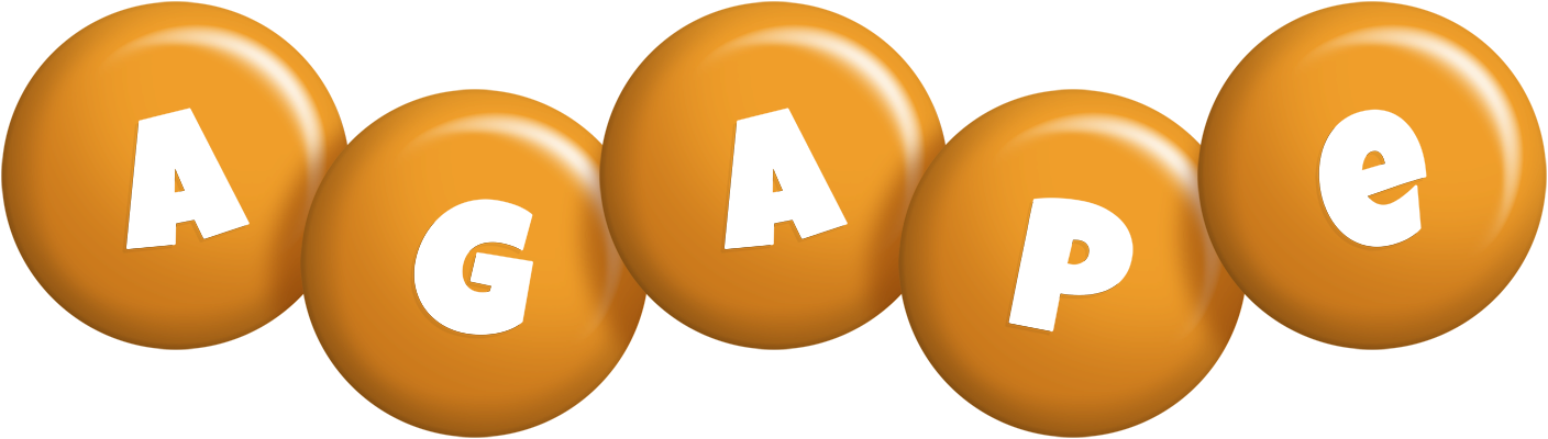 Agape candy-orange logo