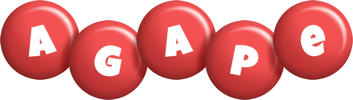 Agape candy-red logo