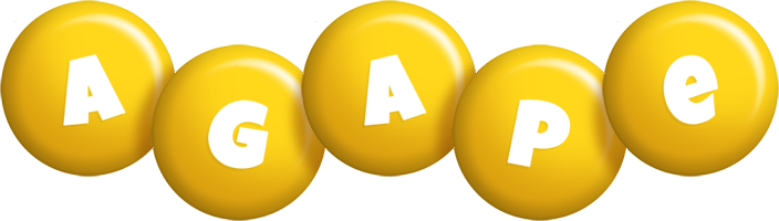 Agape candy-yellow logo
