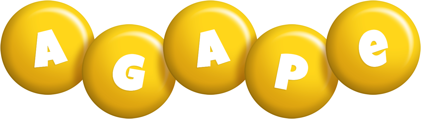 Agape candy-yellow logo
