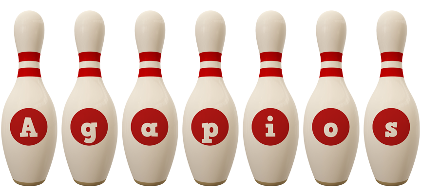 Agapios bowling-pin logo