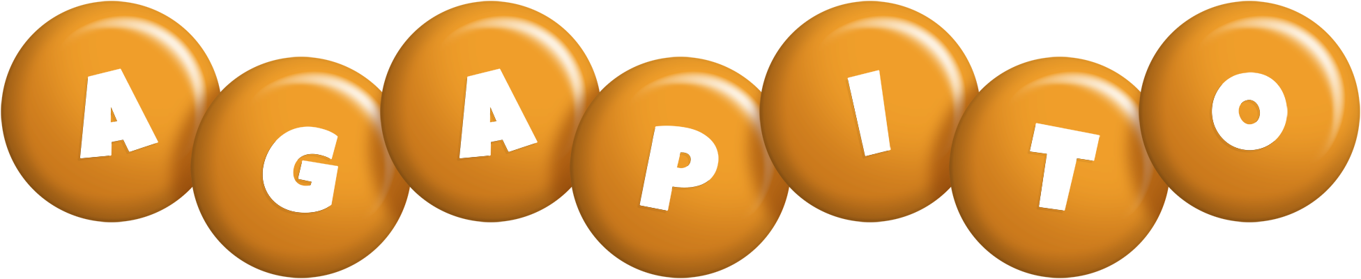 Agapito candy-orange logo