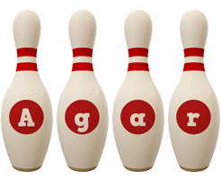 Agar bowling-pin logo