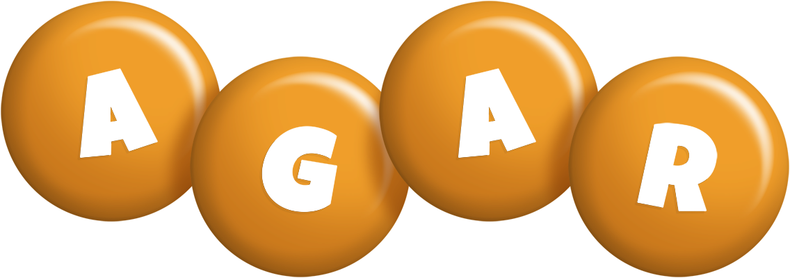Agar candy-orange logo