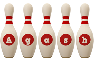 Agash bowling-pin logo