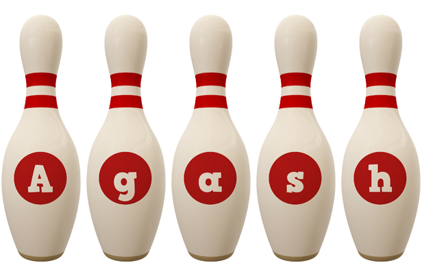 Agash bowling-pin logo