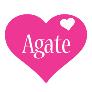 Agate love-heart logo