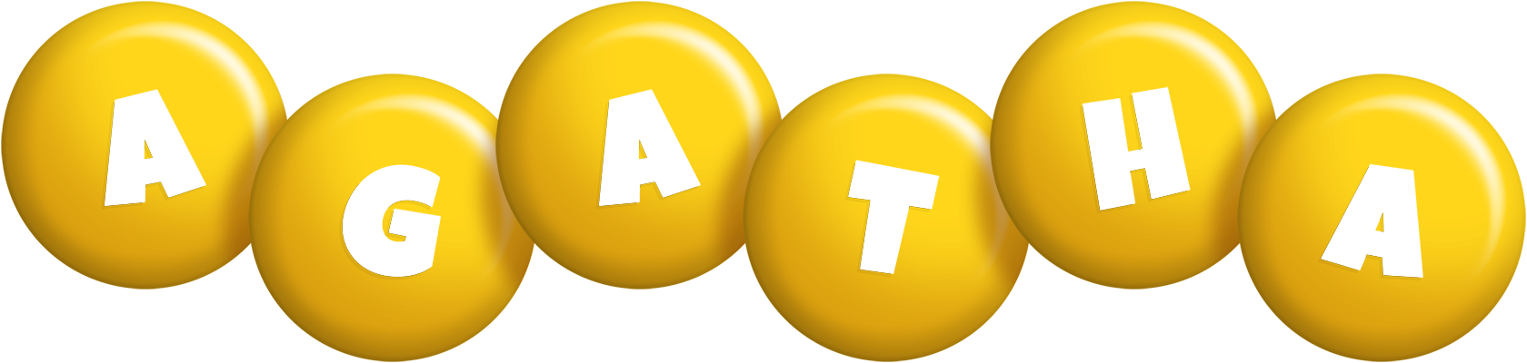 Agatha candy-yellow logo
