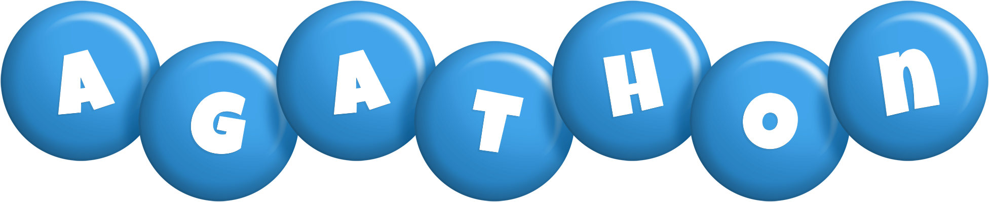Agathon candy-blue logo