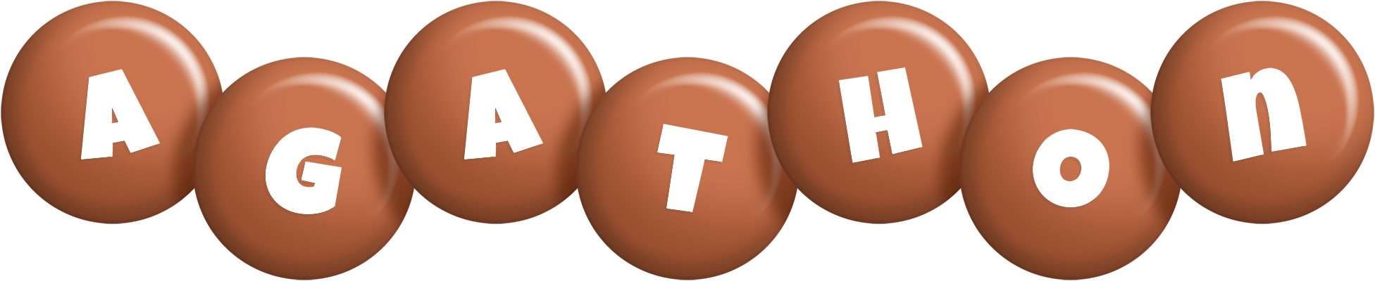 Agathon candy-brown logo