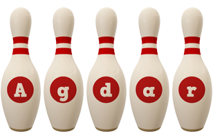Agdar bowling-pin logo