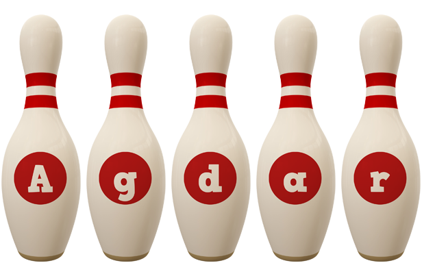 Agdar bowling-pin logo
