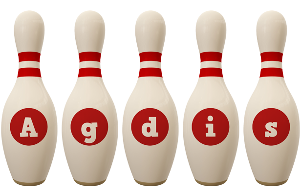 Agdis bowling-pin logo
